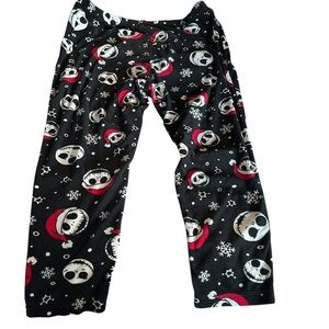 Disney Nightmare Before Christmas Black and Red Character Pajama Bottoms